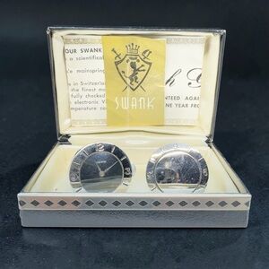 Vintage Unisex Swank Watch Cufflink Set in Original Presentation Box